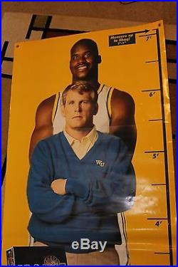 Vtg 90s Blue Chips Movie Life Size Shaquille O'Neal VHS Rental Poster Nick Nolte