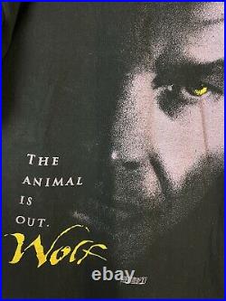 Vtg 94 Wolf movie poster werewolf vampire shirt large nicholson horror