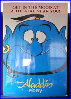 Vtg Aladdin Original Kiosk Movie Poster 27x40 Walt Disney Rare 1992 Shrink Wrap