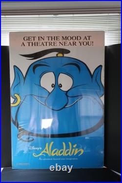 Vtg Aladdin Original Kiosk Movie Poster 27x40 Walt Disney Rare 1992 Shrink Wrap