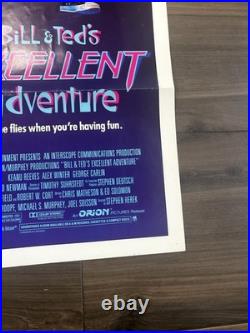 Vtg BILL & TED'S EXCELLENT ADVENTURE 1989 Original SS Movie Poster 27 x 41 VNM