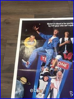 Vtg BILL & TED'S EXCELLENT ADVENTURE 1989 Original SS Movie Poster 27 x 41 VNM