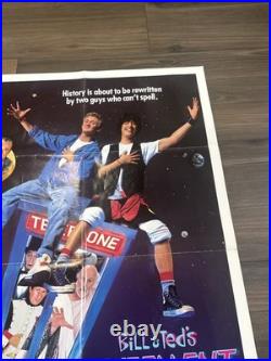 Vtg BILL & TED'S EXCELLENT ADVENTURE 1989 Original SS Movie Poster 27 x 41 VNM