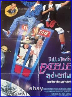 Vtg BILL & TED'S EXCELLENT ADVENTURE 1989 Original SS Movie Poster 27 x 41 VNM