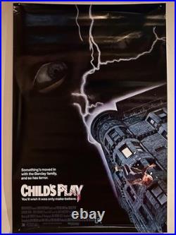 Vtg. CHILD'S PLAY 1988 Chucky Horror Original SS Movie Poster 27 x 40 NM