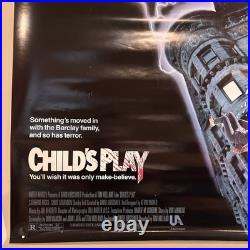 Vtg. CHILD'S PLAY 1988 Chucky Horror Original SS Movie Poster 27 x 40 NM