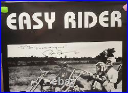 Vtg EASY RIDER Movie Poster SIGNED Autographed by PETER FONDA Captain America