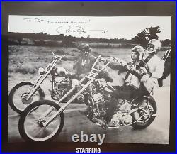 Vtg EASY RIDER Movie Poster SIGNED Autographed by PETER FONDA Captain America