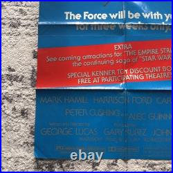 Vtg EXTREMELY RARE 1979 STAR WARS ORIGINAL Movie Poster It's Back! NOS