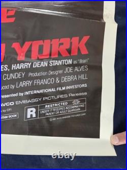 Vtg Escape From New York 1981 Original 27x41 Movie Poster Kurt Russell