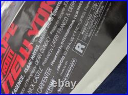 Vtg Escape From New York 1981 Original 27x41 Movie Poster Kurt Russell