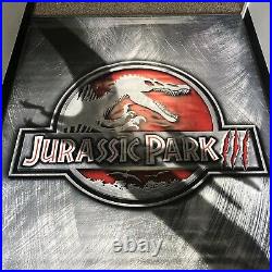Vtg Jurassic Park III 3 Vinyl 2-Sided Theater Display Poster Banner 2001 93x59