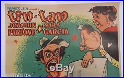 Vtg Mexican Movie Poster 1953 El Hombre Inquieto / Tin Tan (German Valdes)