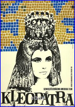 Vtg Orig. Movie Poster KLEOPÁTRA / CLEOPATRA Somorjai 1966 Taylor Burton