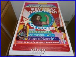 Vtg Original 1971 Mad Dogs & Englishmen Concert Movie Poster-Joe Cocker-27x40