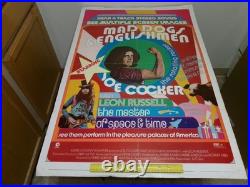 Vtg Original 1971 Mad Dogs & Englishmen Concert Movie Poster-Joe Cocker-27x40