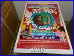 Vtg Original 1971 Mad Dogs & Englishmen Concert Movie Poster-Joe Cocker-27x40