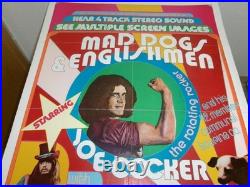 Vtg Original 1971 Mad Dogs & Englishmen Concert Movie Poster-Joe Cocker-27x40