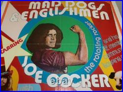 Vtg Original 1971 Mad Dogs & Englishmen Concert Movie Poster-Joe Cocker-27x40