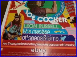 Vtg Original 1971 Mad Dogs & Englishmen Concert Movie Poster-Joe Cocker-27x40