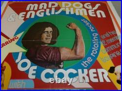 Vtg Original 1971 Mad Dogs & Englishmen Concert Movie Poster-Joe Cocker-27x40