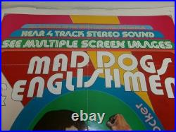 Vtg Original 1971 Mad Dogs & Englishmen Concert Movie Poster-Joe Cocker-27x40