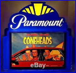 Vtg Paramount Pictures Illuminated Marquee Cone Heads Movie Poster Light Up Sign