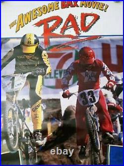 Vtg Rare RAD 1986 Movie Poster BMX Racing Bike Bicycle Old School GT Supergoose