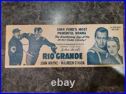 Vtg Rio Grande movie poster JOHN WAYNE western Romantic Maureen O'Hara John Ford