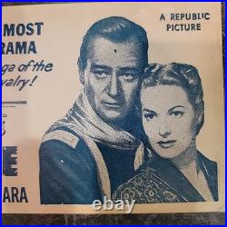 Vtg Rio Grande movie poster JOHN WAYNE western Romantic Maureen O'Hara John Ford