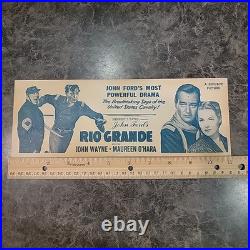 Vtg Rio Grande movie poster JOHN WAYNE western Romantic Maureen O'Hara John Ford