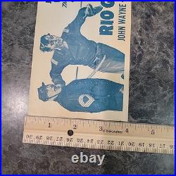 Vtg Rio Grande movie poster JOHN WAYNE western Romantic Maureen O'Hara John Ford