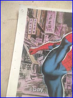Vtg Rolled Movie Poster Spider Man The Dragon's Challenge Nicholas Hammond 21x13