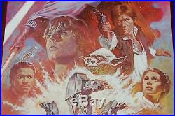 Vtg STAR WARS Empire Strikes Back Rerelease Original ONE SHEET MOVIE POSTER 80s