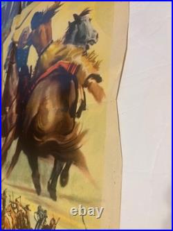 Vtg Tomahawk 1951 Western Litho Numbered One Sheet Movie Poster Rare 50s READ