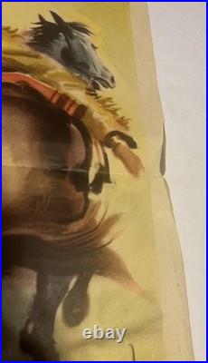 Vtg Tomahawk 1951 Western Litho Numbered One Sheet Movie Poster Rare 50s READ