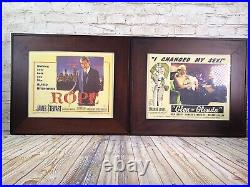 Vtg lot of 2 framed collectable movie posters Rope/Glen or Glenda 20''x 17'