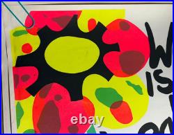 WAR IS NOT HEALTHY VINTAGE 1970 BLACKLIGHT ROYAL SCREEN POSTER By Don Morgan