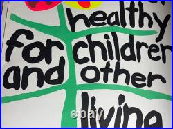 WAR IS NOT HEALTHY VINTAGE 1970 BLACKLIGHT ROYAL SCREEN POSTER By Don Morgan