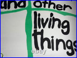 WAR IS NOT HEALTHY VINTAGE 1970 BLACKLIGHT ROYAL SCREEN POSTER By Don Morgan