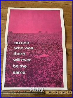 WOODSTOCK movie promo brochure contains full-color concert poster rare