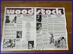WOODSTOCK movie promo brochure contains full-color concert poster rare