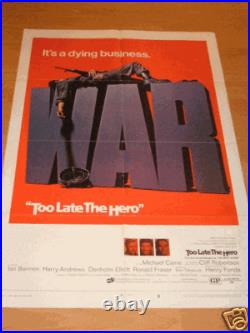 War Vintage Original Movie Poster 1970