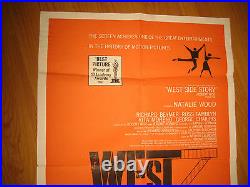 West Side Story Vintage Original 1sh Movie Poster 1962 Natalie Wood