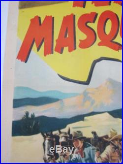 William Boyd Hopalong Cassidy 41x79 Movie Poster 1943 Texas Masquerade Western K
