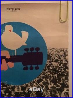 Woodstock Original Vintage Movie Poster French Pin-up 1970 Music Warner Bros
