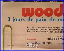 Woodstock Original Vintage Movie Poster French Pin-up 1970 Music Warner Bros
